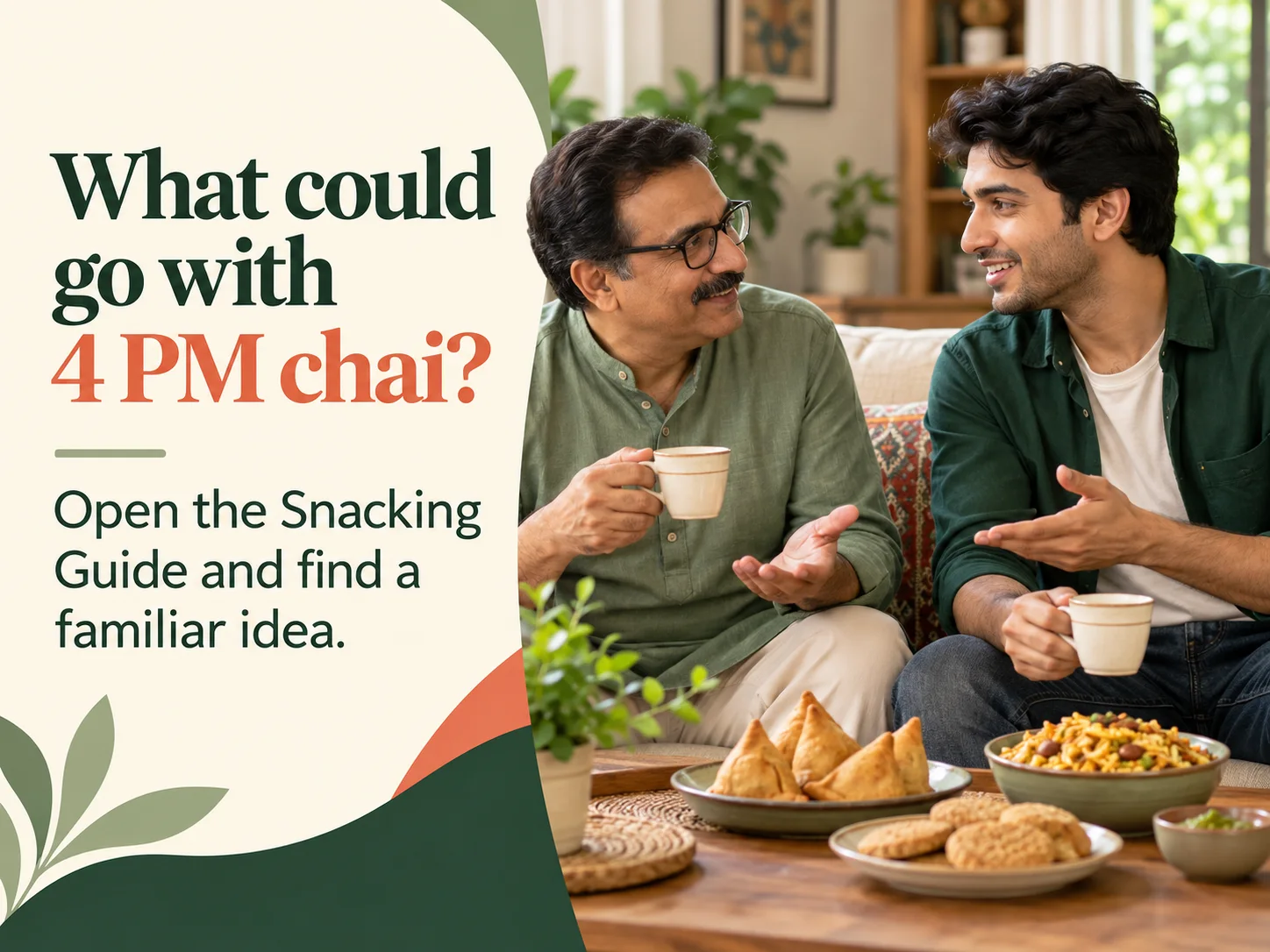 What could go with 4 PM chai? Open the Snacking Guide and find a familiar idea.
